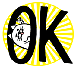 Marumaru-busuneko3(Large character) sticker #11603260