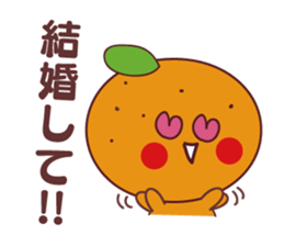 orange stamp love sticker #11603370
