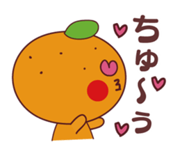 orange stamp love sticker #11603372