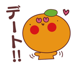 orange stamp love sticker #11603376
