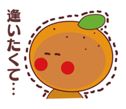 orange stamp love sticker #11603401