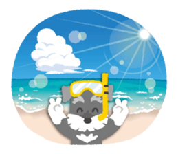 Tuna of Schnauzer 8 Summer sticker #11603840