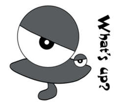 Caterpillar boy(Kem boy) -black- sticker #11603890