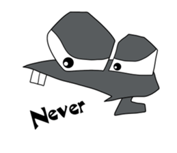 Caterpillar boy(Kem boy) -black- sticker #11603904