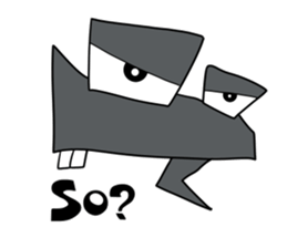 Caterpillar boy(Kem boy) -black- sticker #11603906