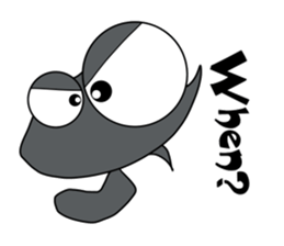 Caterpillar boy(Kem boy) -black- sticker #11603911