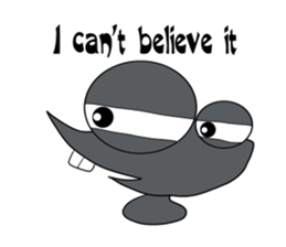 Caterpillar boy(Kem boy) -black- sticker #11603912