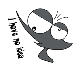 Caterpillar boy(Kem boy) -black- sticker #11603914