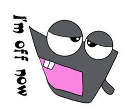 Caterpillar boy(Kem boy) -black- sticker #11603926