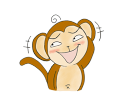 routine life of monkey family sticker #11604529