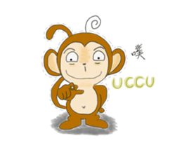 routine life of monkey family sticker #11604546