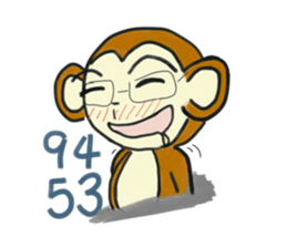 routine life of monkey family sticker #11604548