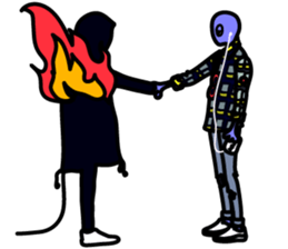 LAZY ALIENS - FIRE sticker #11605288