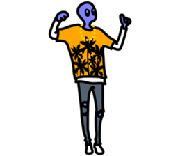 LAZY ALIENS - FIRE sticker #11605300