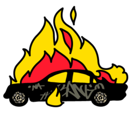 LAZY ALIENS - FIRE sticker #11605303