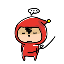 Big Red Riding Hood and little bad wolf sticker #11606048