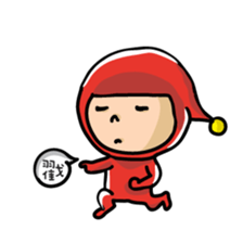 Big Red Riding Hood and little bad wolf sticker #11606051