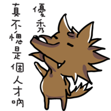 Big Red Riding Hood and little bad wolf sticker #11606063