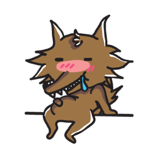 Big Red Riding Hood and little bad wolf sticker #11606066