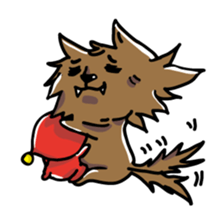 Big Red Riding Hood and little bad wolf sticker #11606079