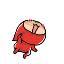 Big Red Riding Hood and little bad wolf sticker #11606081