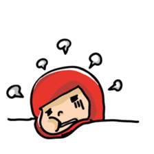 Big Red Riding Hood and little bad wolf sticker #11606084