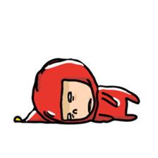 Big Red Riding Hood and little bad wolf sticker #11606085