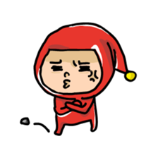 Big Red Riding Hood and little bad wolf sticker #11606086