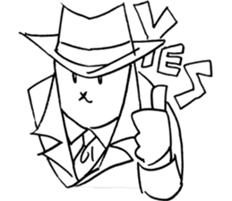 Mr. Hard Boiled Nekosan 2 sticker #11606968