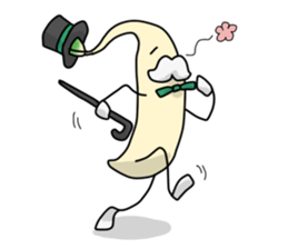 Bean sprouts gentleman sticker #11607096