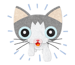 Gray cat Heine 2 sticker #11609875