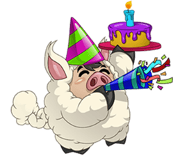 Sweet and Warm Sheep Pig - Sheepiggy sticker #11610888