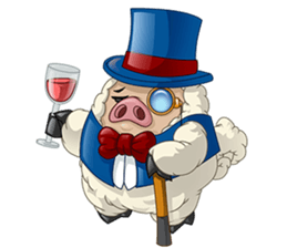 Sweet and Warm Sheep Pig - Sheepiggy sticker #11610890