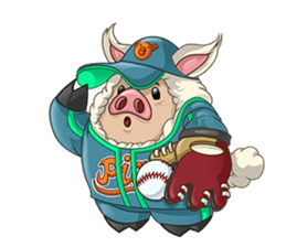 Sweet and Warm Sheep Pig - Sheepiggy sticker #11610896