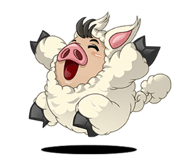 Sweet and Warm Sheep Pig - Sheepiggy sticker #11610897