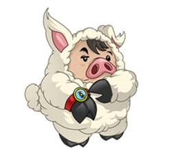 Sweet and Warm Sheep Pig - Sheepiggy sticker #11610898