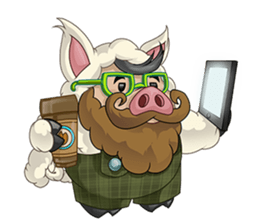 Sweet and Warm Sheep Pig - Sheepiggy sticker #11610900