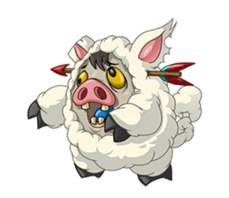 Sweet and Warm Sheep Pig - Sheepiggy sticker #11610902