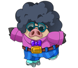 Sweet and Warm Sheep Pig - Sheepiggy sticker #11610905