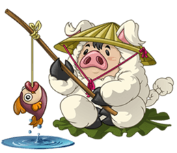 Sweet and Warm Sheep Pig - Sheepiggy sticker #11610906