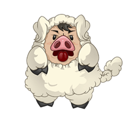 Sweet and Warm Sheep Pig - Sheepiggy sticker #11610910