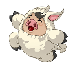 Sweet and Warm Sheep Pig - Sheepiggy sticker #11610912