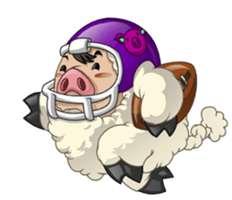 Sweet and Warm Sheep Pig - Sheepiggy sticker #11610918