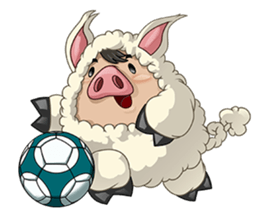 Sweet and Warm Sheep Pig - Sheepiggy sticker #11610919