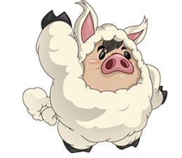 Sweet and Warm Sheep Pig - Sheepiggy sticker #11610920