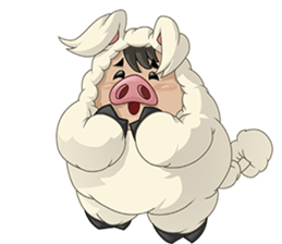 Sweet and Warm Sheep Pig - Sheepiggy sticker #11610921