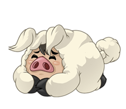 Sweet and Warm Sheep Pig - Sheepiggy sticker #11610923