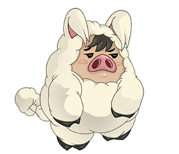 Sweet and Warm Sheep Pig - Sheepiggy sticker #11610926