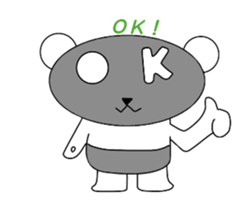 Name is Danpa. Black and white reverse. sticker #11611168