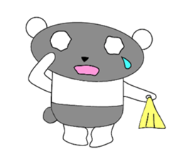 Name is Danpa. Black and white reverse. sticker #11611172